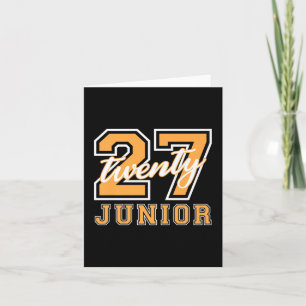 Junior Class 2027 Graduation Back To School Orange Card