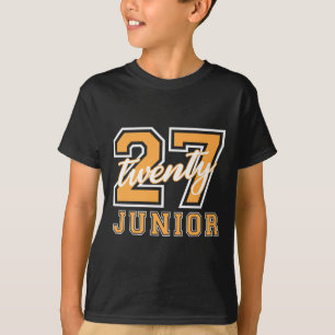 Junior Class 2027 Graduation Back To School Orange T-Shirt