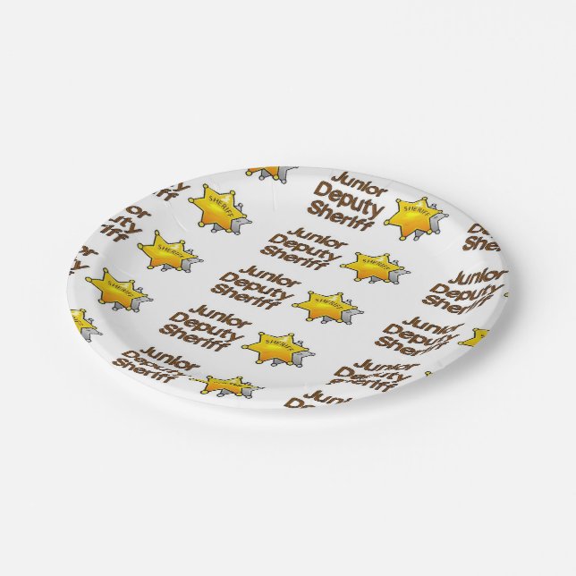 Junior Deputy Sheriff Paper Plate (Angled)