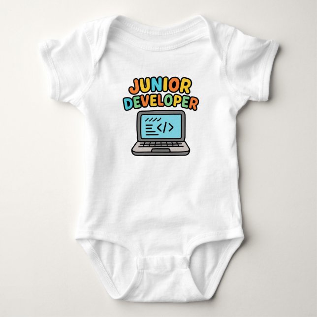 Junior Developer Baby Bodysuit  (Front)
