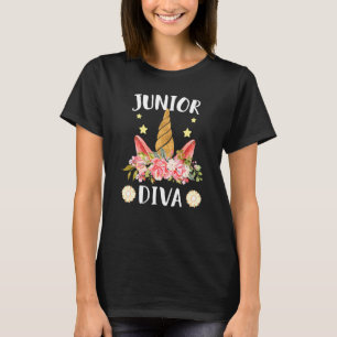 Junior Diva First day of school unicorn magical T-Shirt