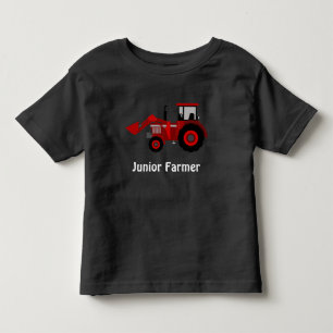 "Junior Farmer" and Red Loader Tractor Toddler T-Shirt