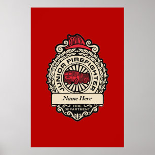 Junior Firefighter's Badge Poster