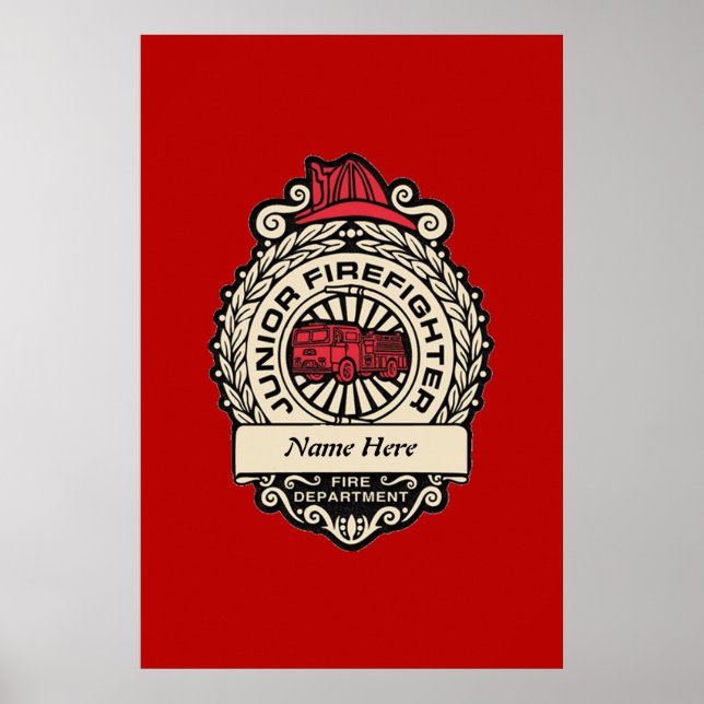 Junior Firefighter's Badge Poster (Front)