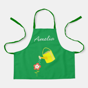 Junior gardener watering can colourful kids apron