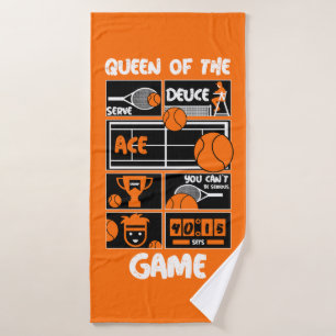 Junior Girls Tennis Player Bath Towel