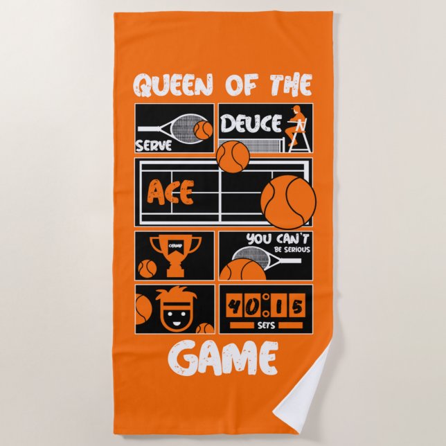 Junior Girls Tennis Player     Beach Towel (Front)
