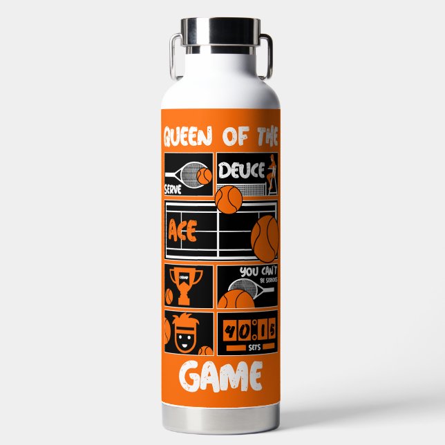 Junior Girls Tennis Player      Water Bottle (Front)