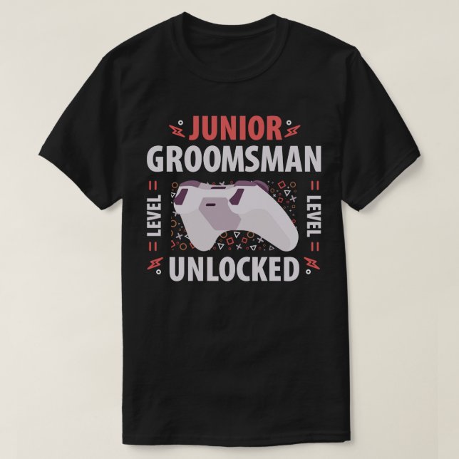 Junior Groomsman Gaming Video Wedding Party T-Shirt (Design Front)