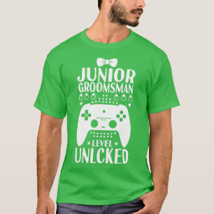 Junior Groomsman Level Unlocked Wedding Party 3 T-Shirt