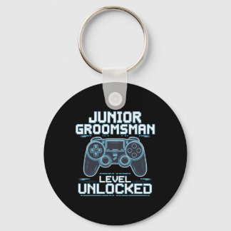 Junior Groomsman Level Unlocked Wedding Party Groo Key Ring