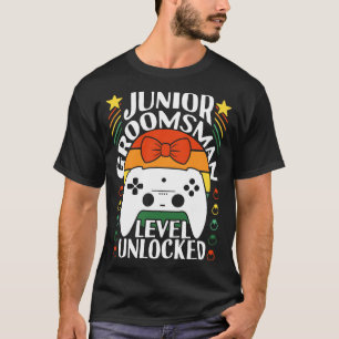 Junior Groomsman Level Unlocked Wedding Party T-Shirt