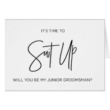 Junior Groomsman Wedding Day Card
