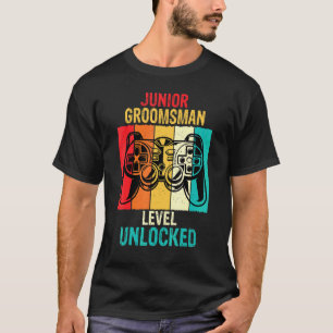 Junior Groomsman Wedding Party Boys Gaming Video G T-Shirt