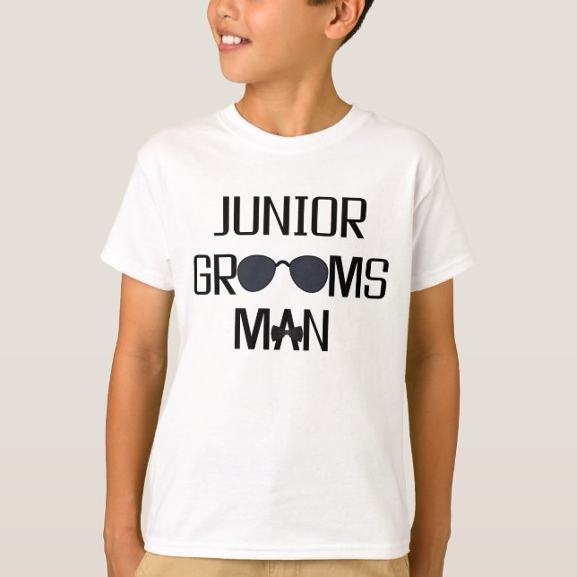 Junior Groomsman Wedding Party T-Shirt (Front)