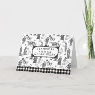 JUNIOR Handlers Dog Show Black Toile Thank You Card