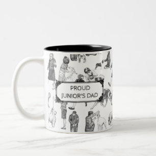 JUNIOR Handlers Dog Show Black Toile Two-Tone Coffee Mug