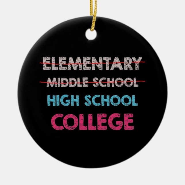Junior High Graduation Gift Middle School Graduati Ceramic Tree Decoration (Front)
