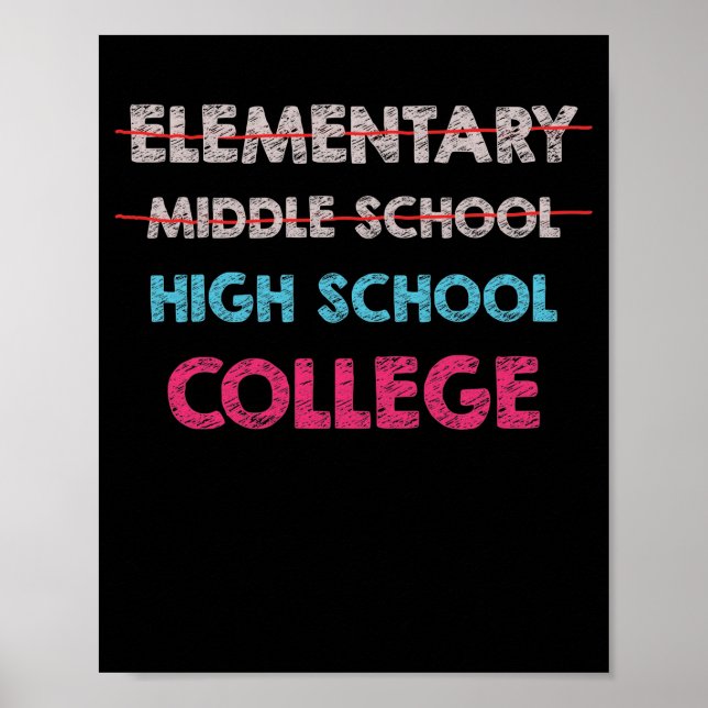 Junior High Graduation Middle School Graduation Poster (Front)