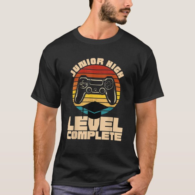 Junior High Level Complete School Graduation Video T-Shirt (Front)
