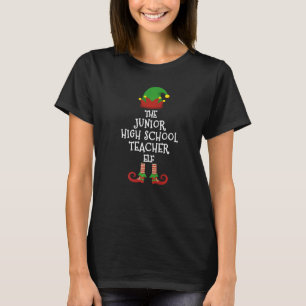 Junior High School Teacher Elf Matching Christmas T-Shirt