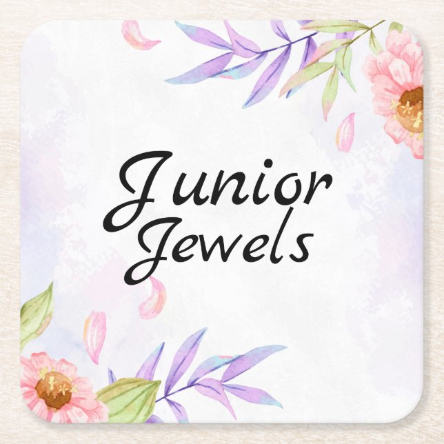Junior Jewels Swifty Square Paper Coaster (Front)