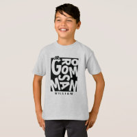 Junior Jr. Groomsman in black typography, wedding