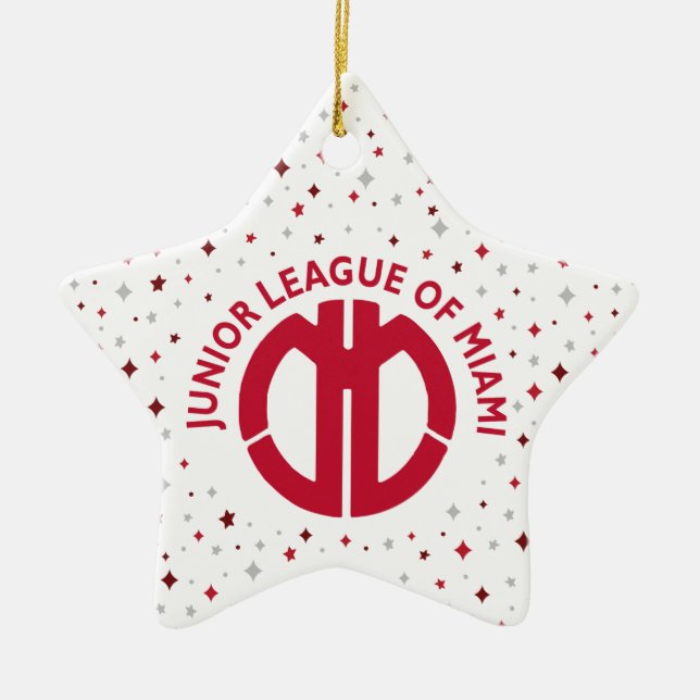 Junior League of Miami Ceramic Tree Decoration (Front)