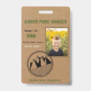 Junior Park Ranger Birthday Party Badge ID Badge