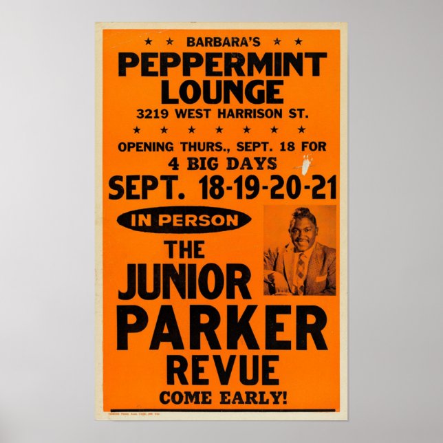 Junior Parker Peppermint Lounge Concert Poster (Front)