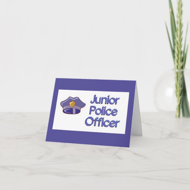 Junior Police Officer Birthday Invite (Front)