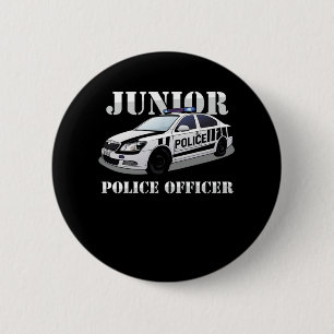 Junior Police Officer Policeman Police Car Cop Gif 6 Cm Round Badge