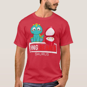 Junior Ring Bearer Saurus Wedding Party Kids Ring  T-Shirt