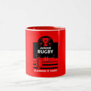 Junior Rugby Players T-Shirt Two-Tone Coffee Mug
