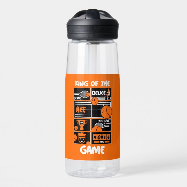 Junior Teen Tennis Player  Water Bottle (Front)