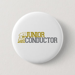 Junior Train Conductor 6 Cm Round Badge