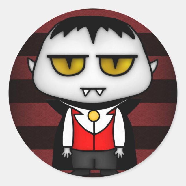 Junior Vampire Classic Round Sticker (Front)
