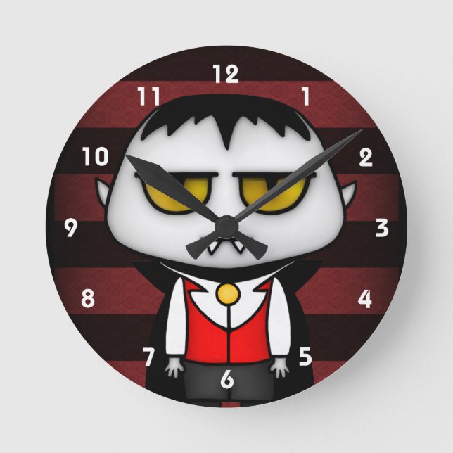 Junior Vampire Round Clock (Front)