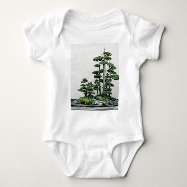 Juniper Bonsai Forest Baby Bodysuit (Front)