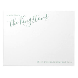 Juniper Family Name Script Notepad