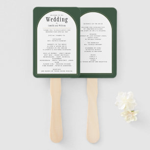 JUNIPER GREEN GOLD PHOTO Wedding INVITE Hand Fan