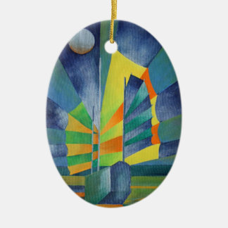 Junk By The Light Of The Silvery Moon Ceramic Tree Decoration