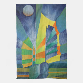 Junk By The Light Of The Silvery Moon Tea Towel