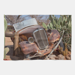 Junk car tea towel
