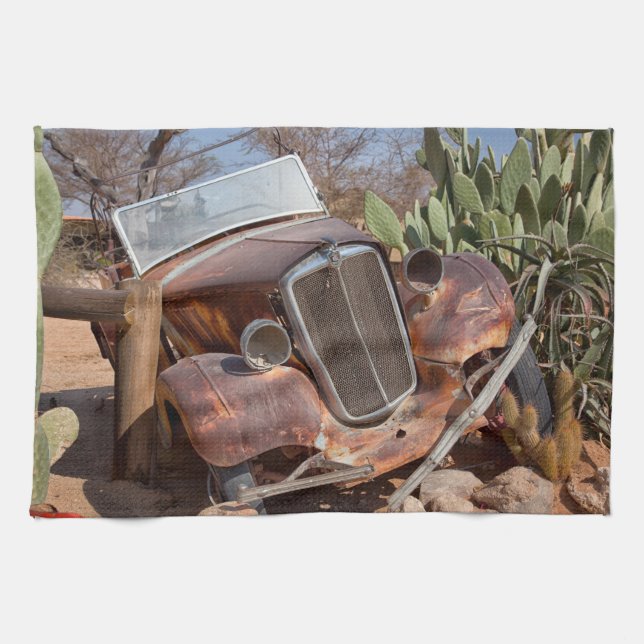 Junk car tea towel (Horizontal)