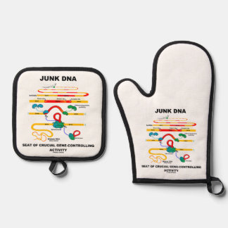 Junk DNA Seat Of Crucial Gene-Controlling Activity Oven Mitt & Pot Holder Set