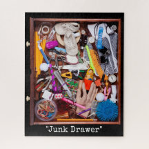 Junk Drawer Chaos Vintage Flat Lay Illustration