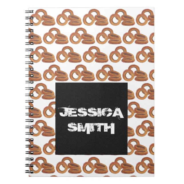 Junk Food Foodie Personalised Fried Onion Rings Notebook (Front)