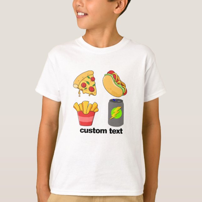 Junk Food Lovers Club Kid's Fast Food Tshirt (Front)