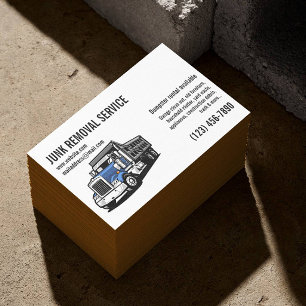 JUNK GARBAGE REMOVAL SERVICES HAULING BUSINESS CARD